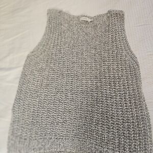Lush Textured Gray Knit Top